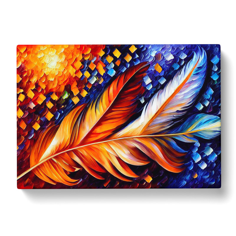 Bird Feather Vol.3 Abstract - Wrapped Canvas, 35cm H x 50cm W x 3cm D