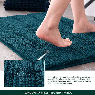 Chenault Soft Chenille Bathroom Rug