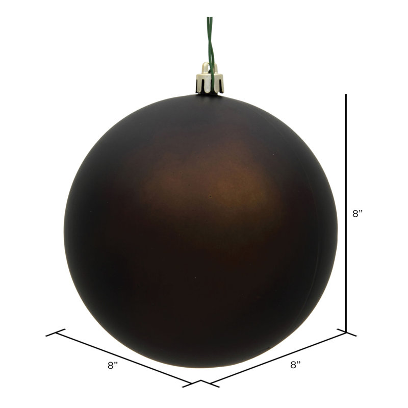 Ornement boule des Fêtes seulement, H 8 po x l 8 po x P 8 po, Chocolat