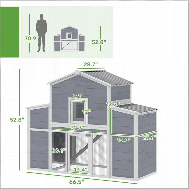 Maison pour animaux en bois, grand poulailler, poulailler