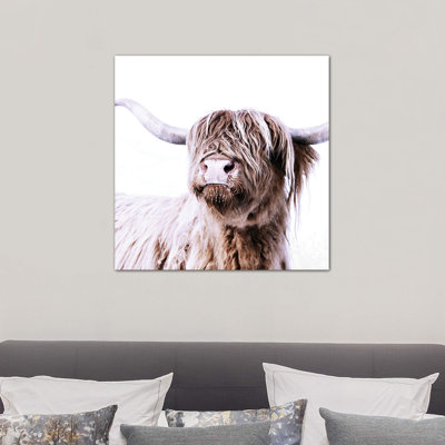 Highland Cattle Frida I Square by Monika Strigel - Wrapped Canvas Print