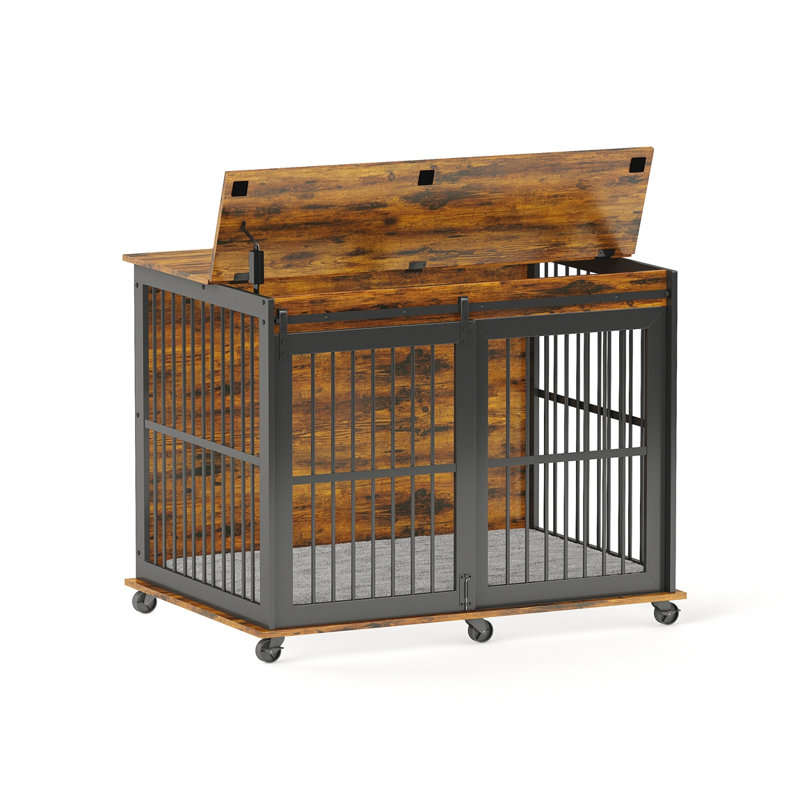 Table d'appoint sur roulettes Furniture, Brun