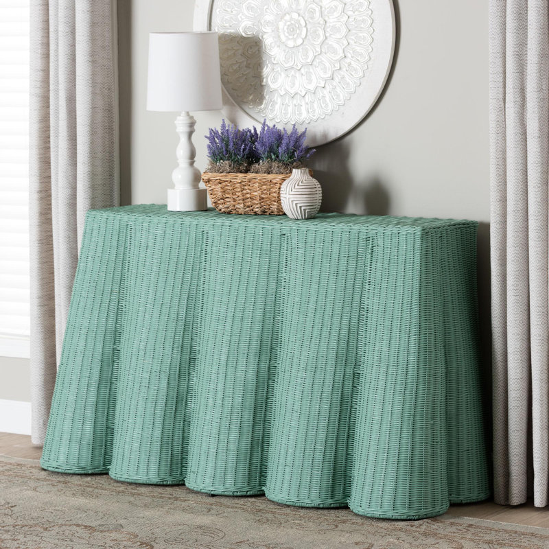 Console Brazley Bali & Pari Palm Bohemian Seafoam, Vert