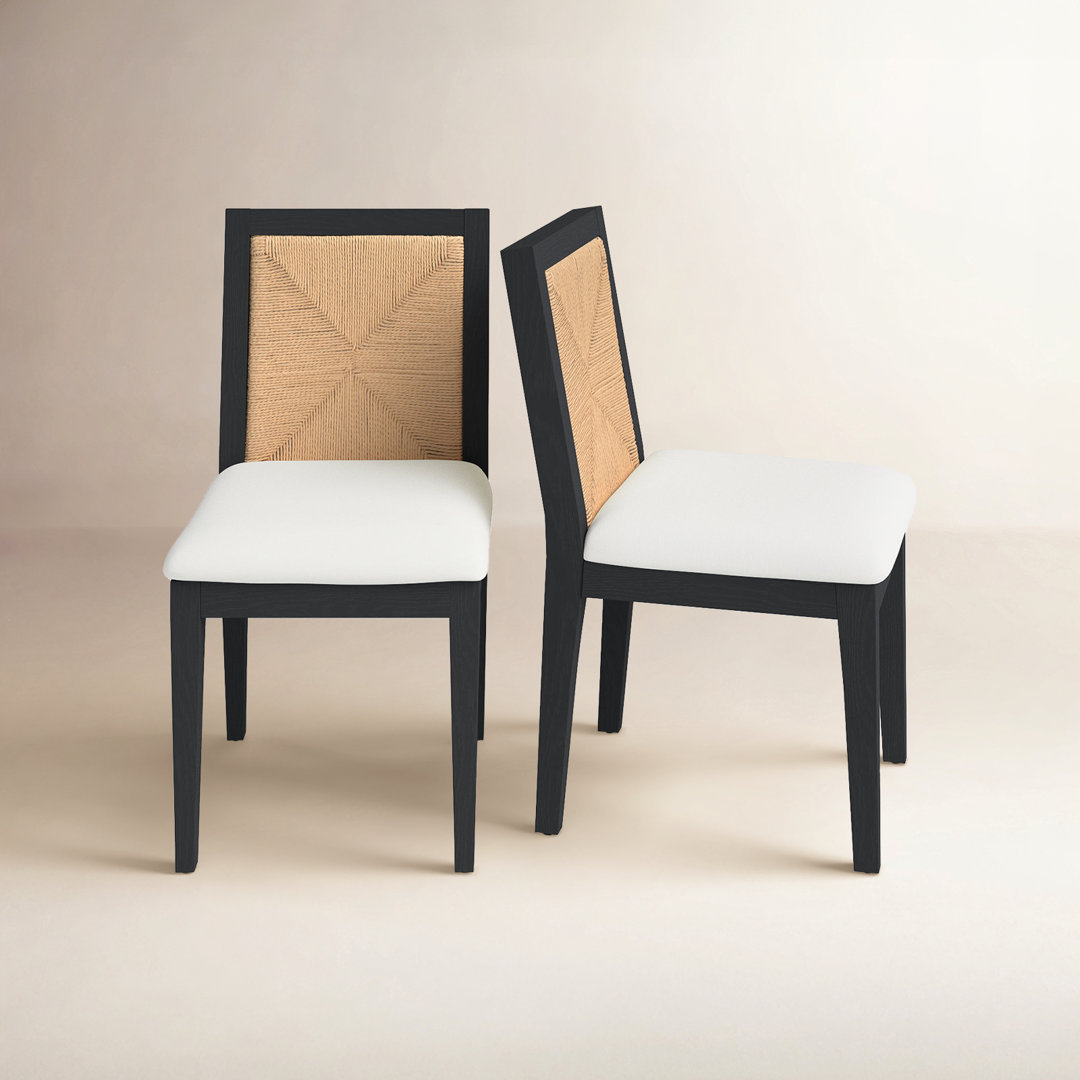 Hudgins Woven Back Side Chair (Set of 2) Birch Lane™ Frame 