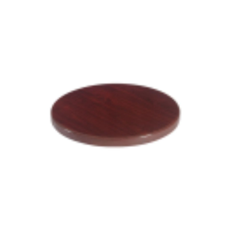 Plateau de table rond en résine 30 po, acajou foncé, Acajou foncé, 30 po