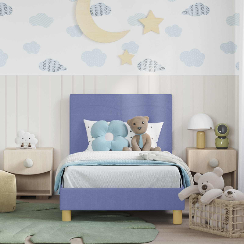 Bed Frame, European Toddler (80 x 160cm), Jeans Blue
