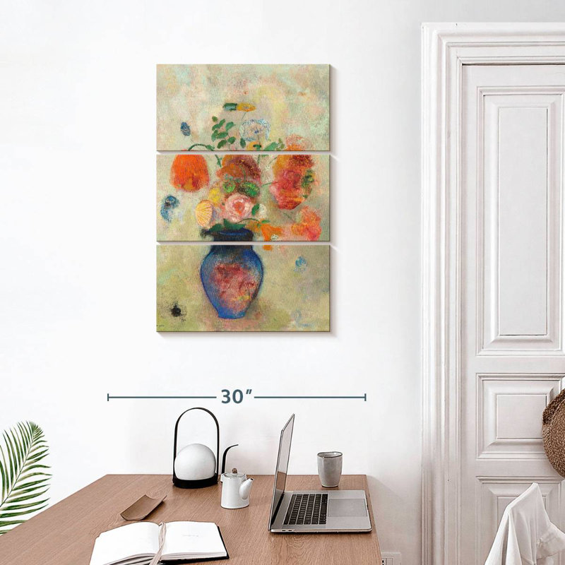 Harnek Large Vase With Flowers 1912, 32" H x 20" W