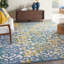 Tapis intérieur / extérieur bleu / ivoire Mappsville-2109274021