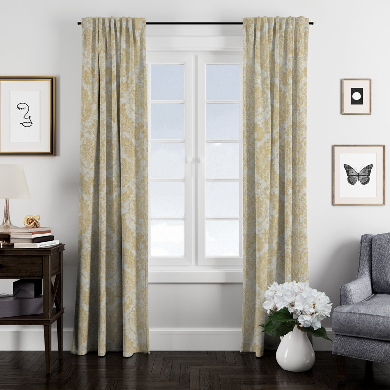 Panneau de rideau simple obscurcissant en lin avec passe-tringle Bella, Aigue-marine, l 50 po x L 96 po