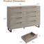 Commode pour chambre à coucher, tiroir horizontal autoportant avec rangement, rangement pour commode en bois-656634511