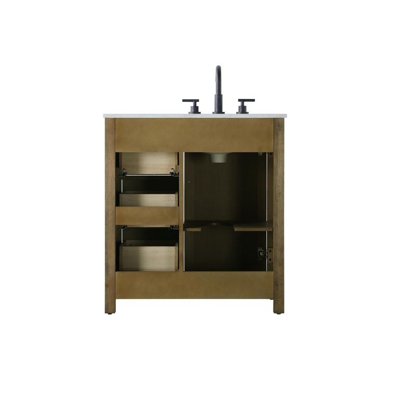 Meuble-lavabo simple 32 po, Noisette chêne
