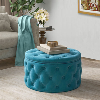 Velvet Ottoman
