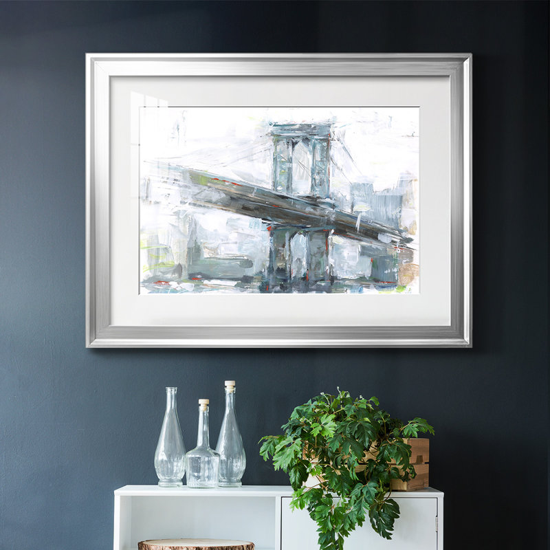 Brilliant City Study IV, reproduction d'art encadrée, Argent, H 15 po x l 21 po x P 1,5 po