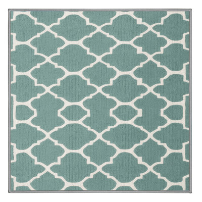 Machine Washable Trellis Gray Area Rug