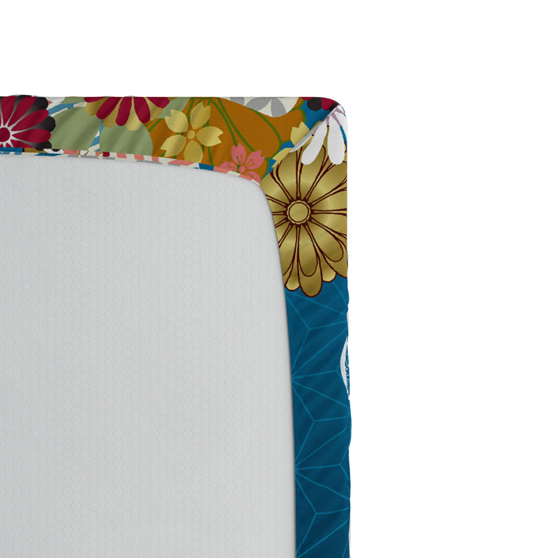 Flowers Microfiber Fitted Sheet, Queen Fitted Sheet
