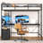Loft Bed with Desk, Metal Twin Loft Bed Frame with Charging Station / LED/ Drawers-1641704411