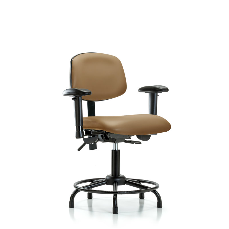 Ian Drafting Chair, Glides, Not Included, Taupe
