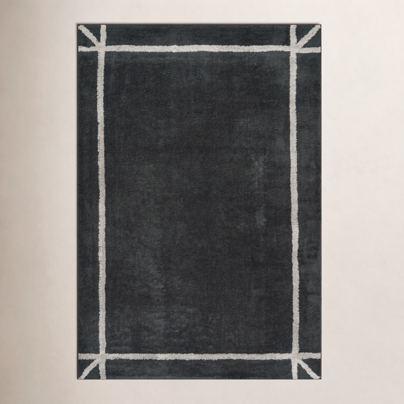 Tapis à bordure Sivra, Rectangle de 5 pi x 8 pi