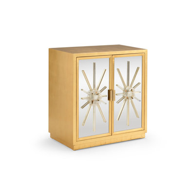 Starburst Solid Wood Accent Cabinet
