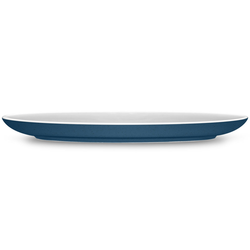 Plateau ovale Colorito Noritake, 16 po, Bleu