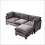 Canapé modulaire spacieux, recouvert de tissu chenille doux, idéal pour le confort et le style dans les salons-1683652205