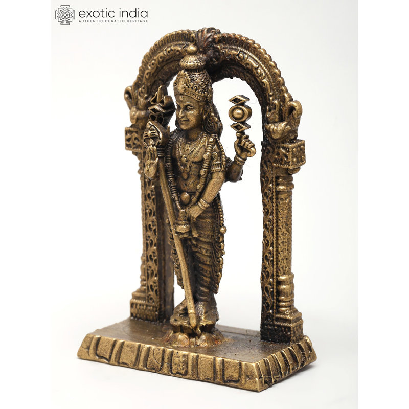 Statue en laiton de 3 pouces sous le temple de Murugan