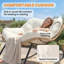Fauteuil Papasan surdimensionné, acier osier PE, chaises berçantes et fauteuils de patio modernes