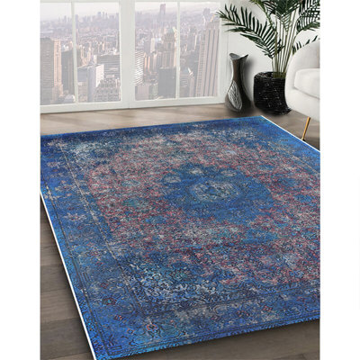 Tapis marocain multicolore tissé à la machine