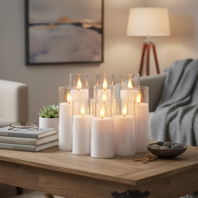 Unscented Flameless Pillar Candle