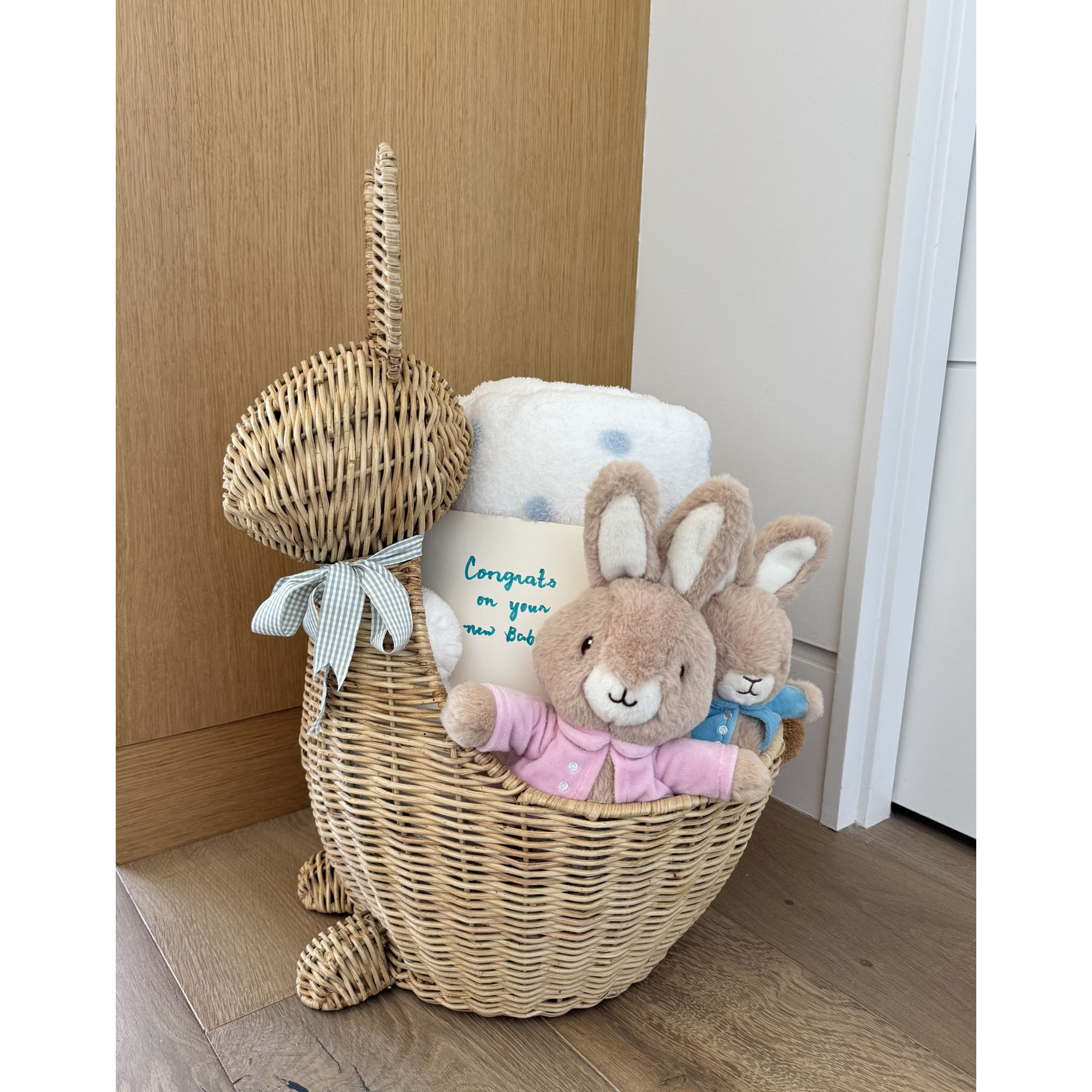 Wicker Bunny Basket, Natural