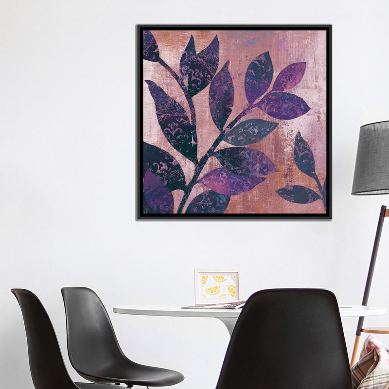 «Viola I», impression sur toile, H 18 po x l 18 po x P 1,5 po, Toile avec cadre noir, Pas de tapis