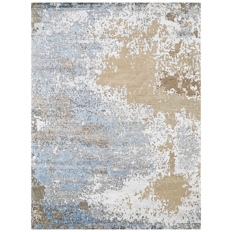 Tapis rectangulaire noué à la main, Rectangle 10 pi x 14 pi