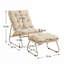 Chaise longue d'extérieur avec repose-pieds pour patio - Fauteuil inclinable confortable avec coussin gonflable et repose-pieds, capacité de 300 lb-1513199421