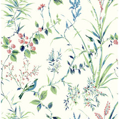 Chanton Botanical 33' L x 20.9 W Wallpaper Roll Kelly Clarkson Home Color: Red