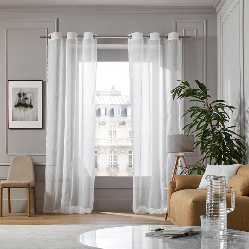 Hedges Sheer Single Curtain Panel, 350 W x 300 D cm