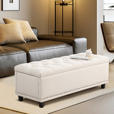 Favien Polyester Upholstered Storage Bench