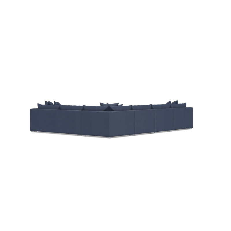 Sectional, Blue Chenille