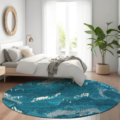 Lamanna Washable Abstract Indoor / Outdoor Rug