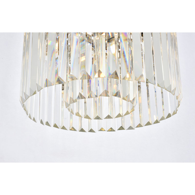 Yazmin Flush Mount, Clear, Polished Nickel