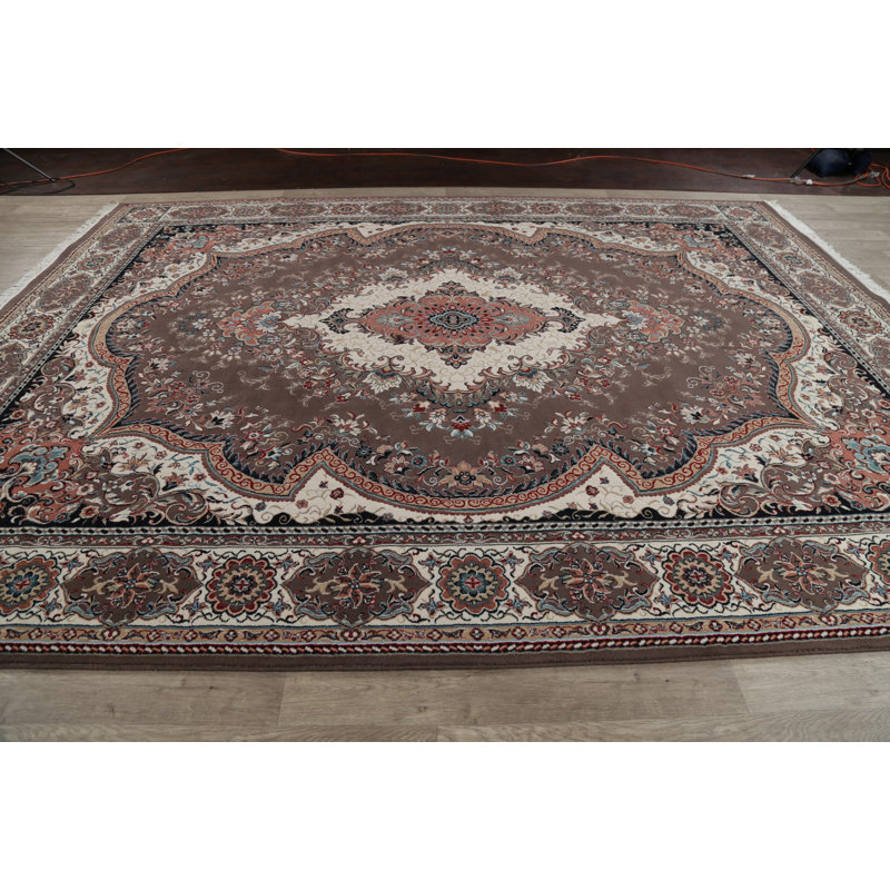 Tapis noir/brun/beige oriental turc Obaseki