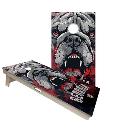 Georgia 2x4 Cornhole Board Set | Includes (2) Boards (8) Bags & Optional Accessories