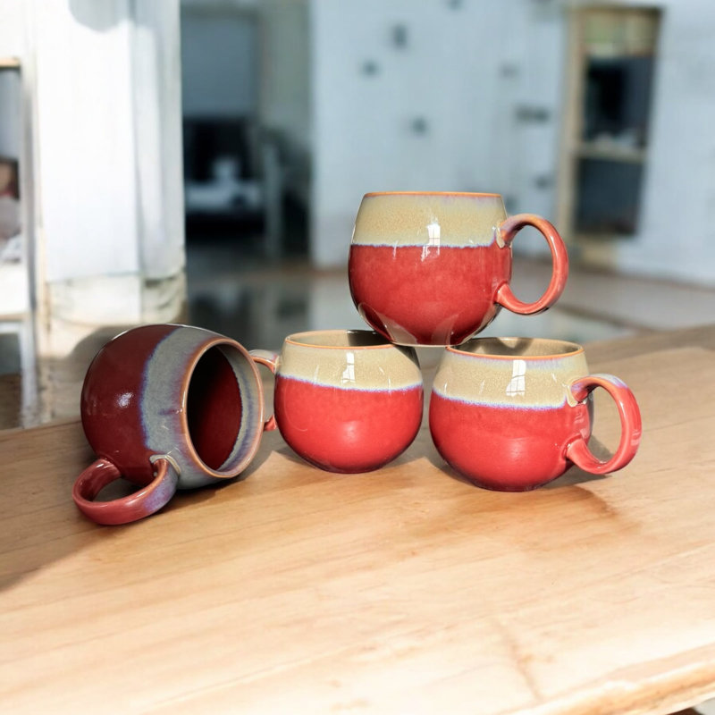 Antwayne Ceramic Coffee Mug, Maroon/Lavender