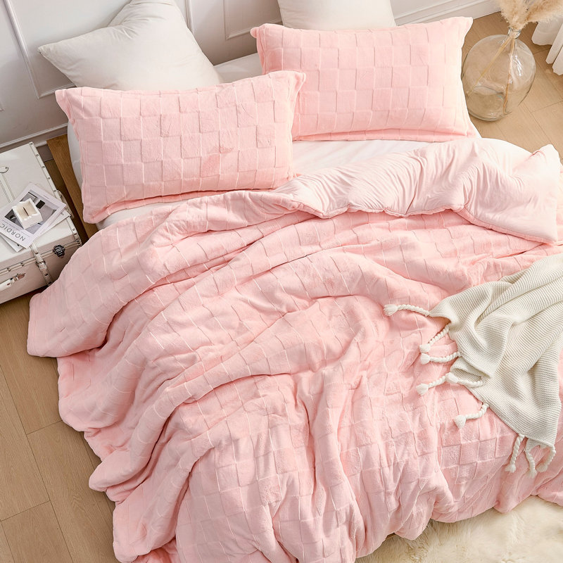 Better Than Anaesthesia - Coma Inducer Oversized Comforter Set, Édredon pour grand lit + 2 taies décoratives, Rose
