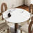 White Brown Sintered Stone Ash Iron Dining table-512936683