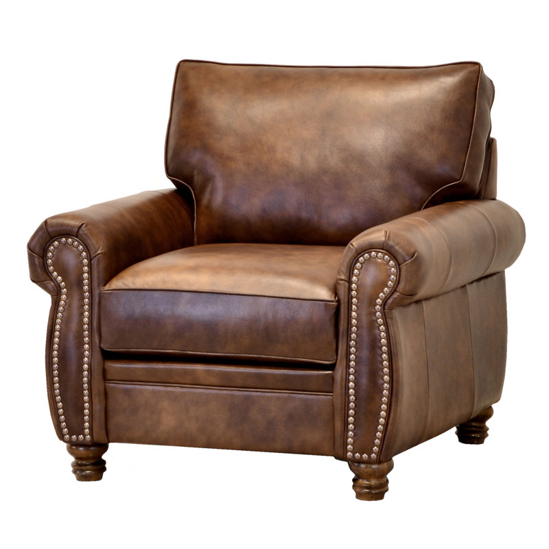 Fauteuil en cuir Grain