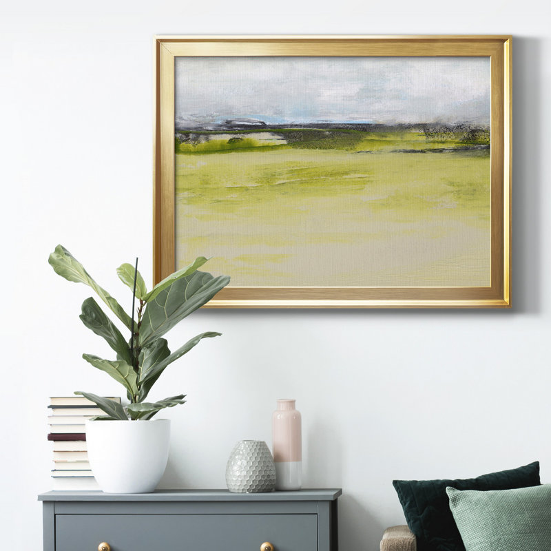 «From The Terrace IV», toile encadrée de qualité supérieure - prête à être accrochée, Toile encadrée dorée avec coins fermés