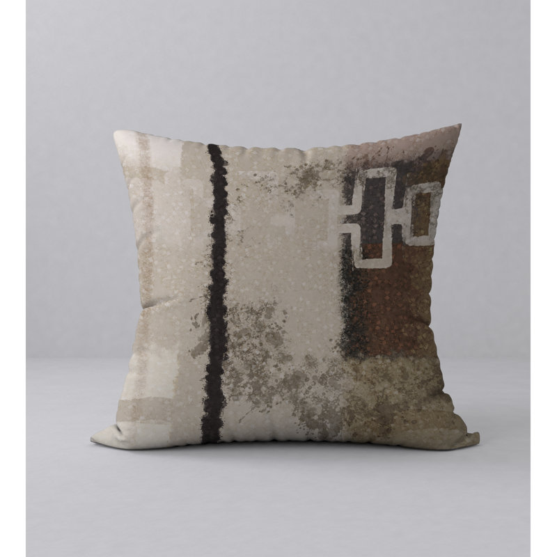 Abstract Reversible Throw Pillow, 18" x 18"