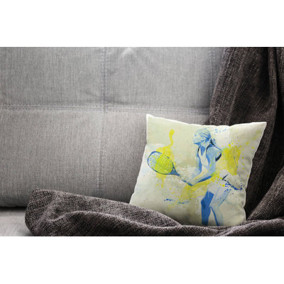 Tennis Square Throw Cushion