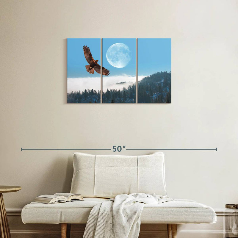 Eagle Over Fogy Mountains, 20" H x 33" W