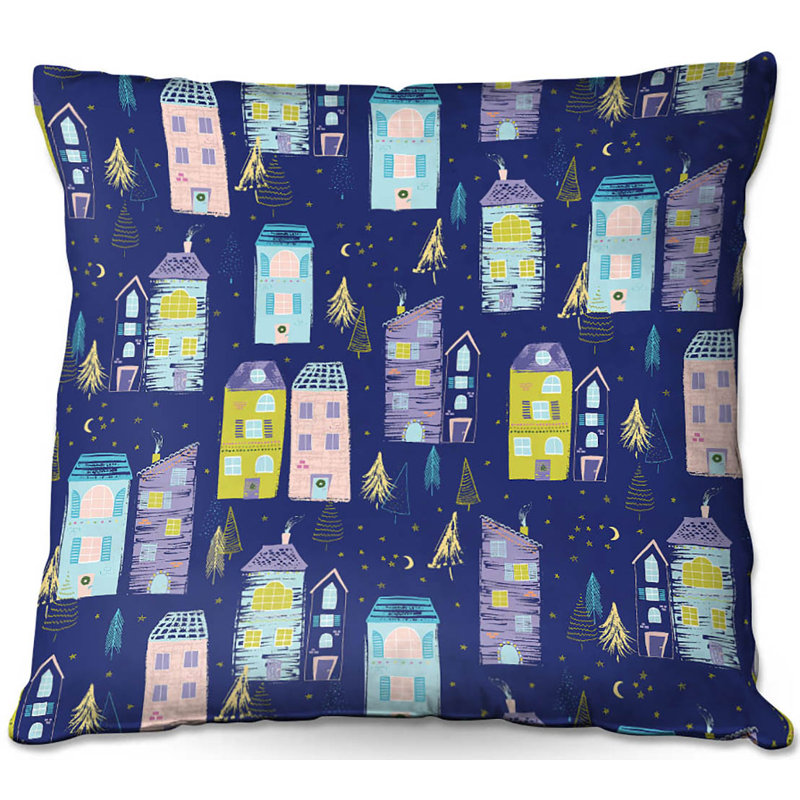  Coussin Couch Christmas Town, 16 po x 16 po